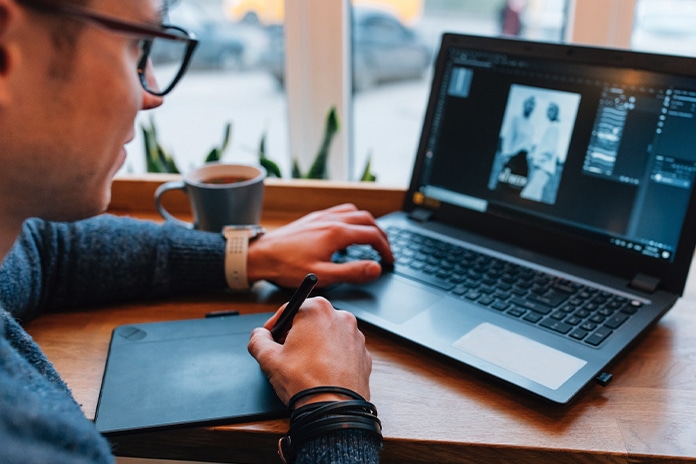 Man Working In Photoshop