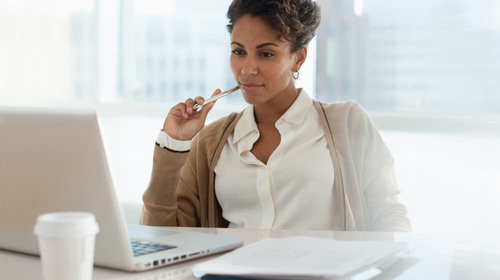 Woman Writing Content