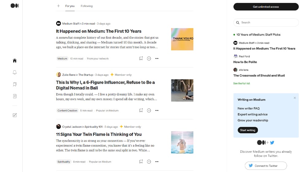 Content on Medium