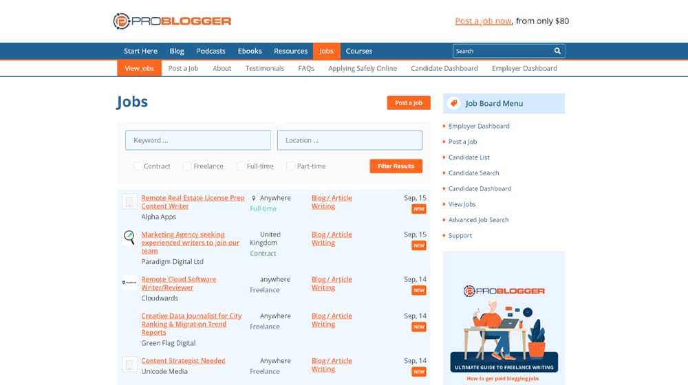 ProBlogger Job Board