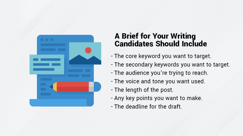 Writing Candidate Brief Information