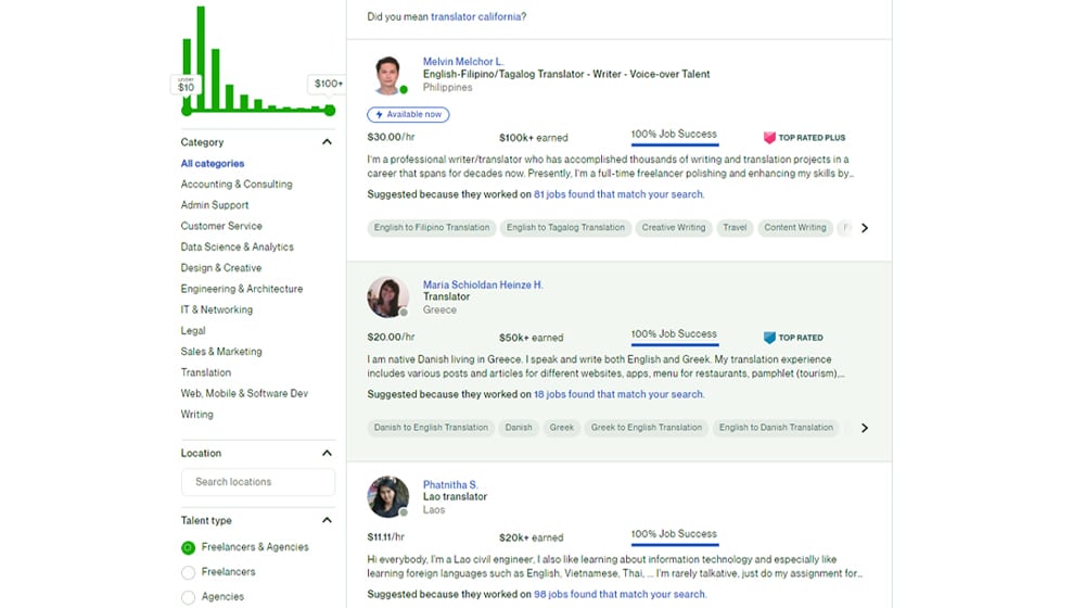 Freelance Translator Search