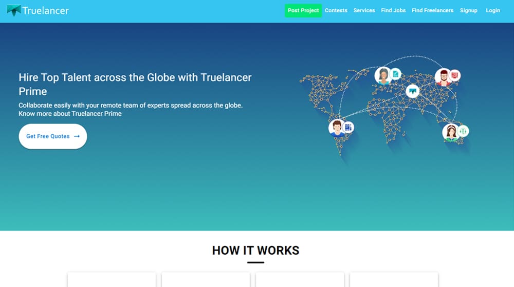 Truelancer Website