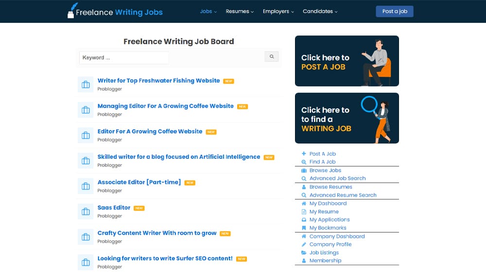 The Freelance Writing Job Board