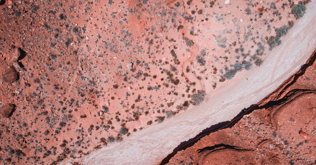 aerial image of desert by writer for well paying magazine