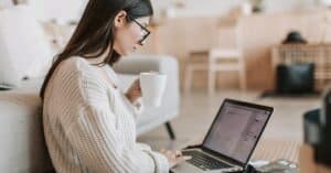 woman writing blog getting paid to write